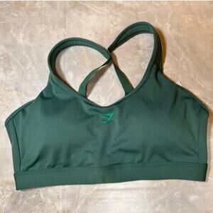 NWOT Womens Gymshark Sports Bra Green Size Small